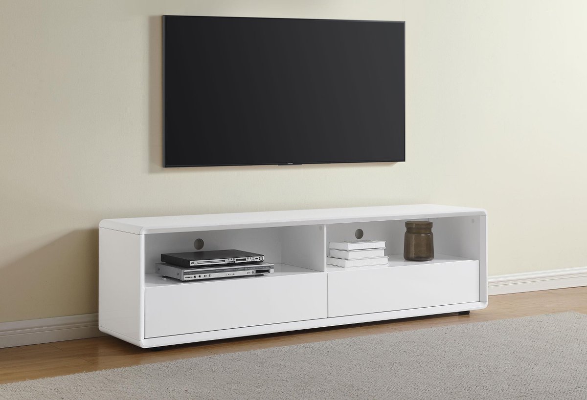 Streamlined style for your screen 🎬 This glossy white TV stand blends modern design with smart storage. #ModernLiving #TVStandGoals #SleekSpaces

Item # 710750

Use the store locator to find a Coaster dealer near you. ✨ Link in bio!