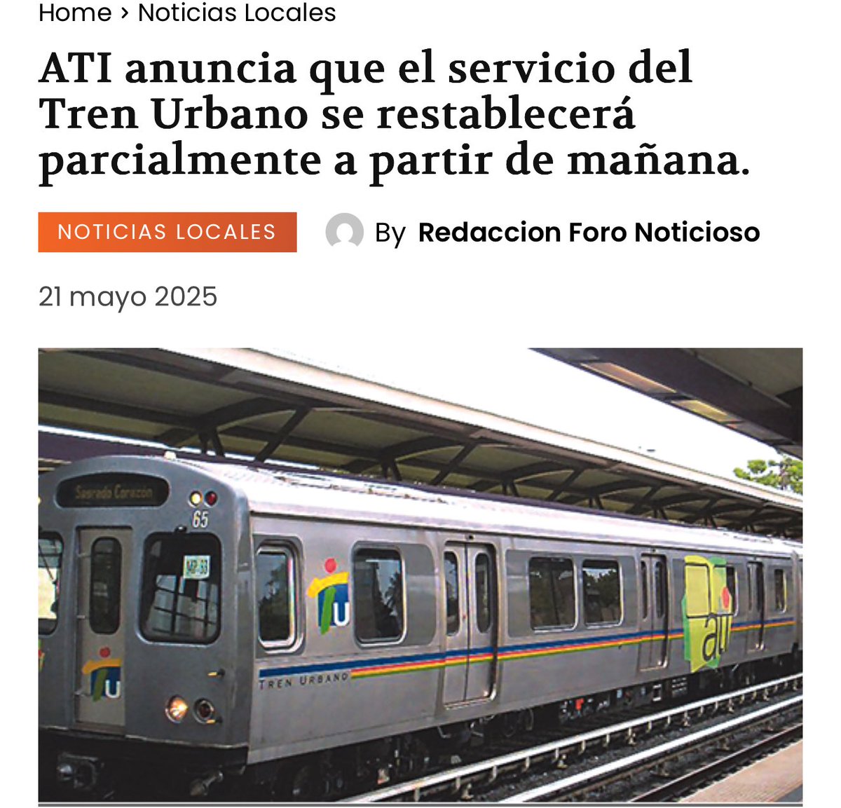 Una semana sin operar el Tren Urbano. Miles de personas que no pudieron llegar a su trabajo, a sus citas médicas, a su lugar de estudios o hasta su propio hogar. 

En cualquier otro lugar esto sería un escándalo y los responsables ya habrían renunciado. Pero aquí, desde el