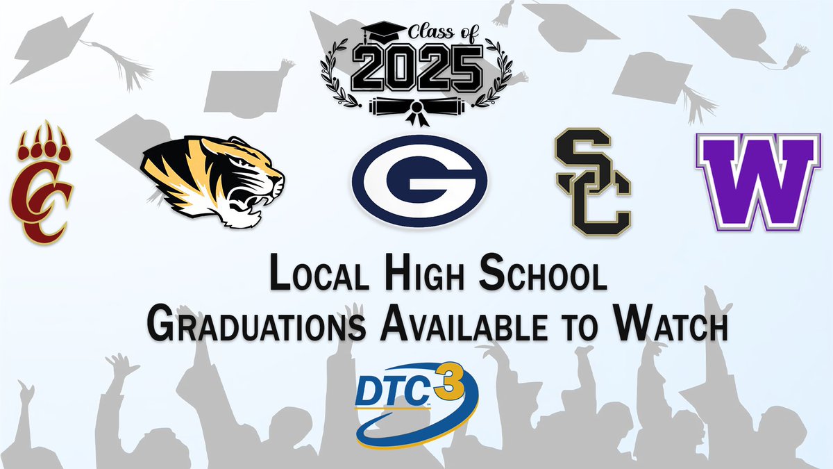 🎓Celebrate the Class of 2025!

DTC3 is proud to share the ceremonies of our local high school graduations. They will begin airing on DTC3 on Friday, May 23rd and are available to view anytime at dtc3.tv for a limited time.