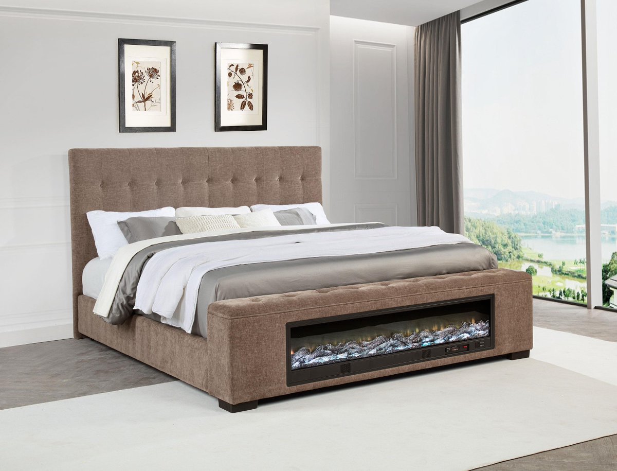 Where comfort meets cool 🔥 This upholstered bed pairs a timeless look with modern perks like a visual flame box insert and built-in Bluetooth speakers. #BedroomGlowUp #ModernLuxury #CozyAndSmart
Item # 305811Q
Use the store locator to find a Coaster dealer near you. Link in bio!
