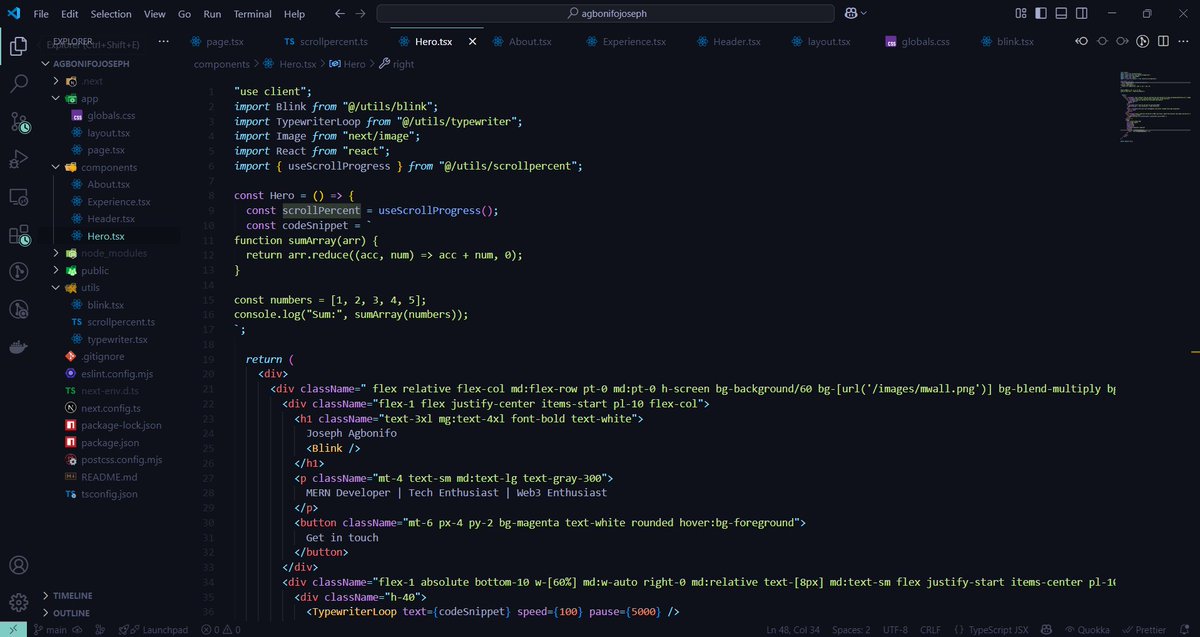 HelloJoeDev's tweet image. Hello joe,
my old portfolio? we don’t talk anymore.
everything I build has to speak to me, designs, codes, all of it.
A new portfolio loading (work in progress), inspired by life in the terminal + my new fav color 🧪⚡
#buildinginpublic  #WebDev #codinglife #aesthetic  #Portfolio