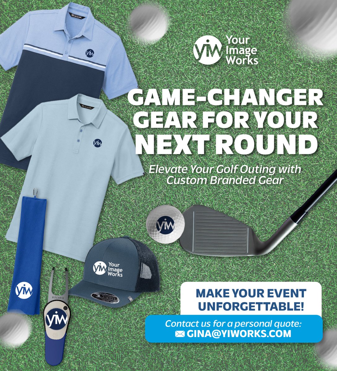 yourimageworks's tweet image. YIW’s custom branded golf kits are designed to elevate your event and leave a lasting impression. From tees to towels, we’ve got your gear covered.
🛒 Browse our Golf Catalog here: yiw-catalog.com/golf.htm
📩 Contact us to get a quote: gina@yiworks.com
#YourImageWorks #BrandedGolf