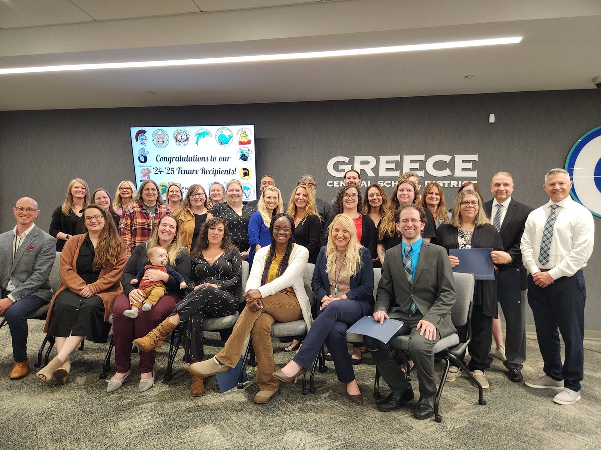 Congratulations to Mrs. Fritz, Mr. Hoffman, and Mrs. Webster for earning tenure! They were recognized at tonight's district celebration. We are excited for what you've accomplished thus far and what you will achieve in the future. #GreatThingsHappenAtOLY #WeAreOlympia