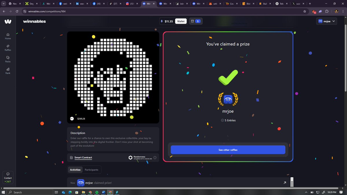 cryptgrm's tweet photo. ๐จ IT FINALLY HAPPENED! ๐จ
After what felt like forever, I just WON on @winnnables ๐
Only 5 entries and BOOM โ prize secured ๐ฐ๐
This is your sign to never give up... your win might be one entry away ๐
#Winnables #LuckyStreak #Web3Wins #NFTDrop https://t.co/sEaeO2m9ez