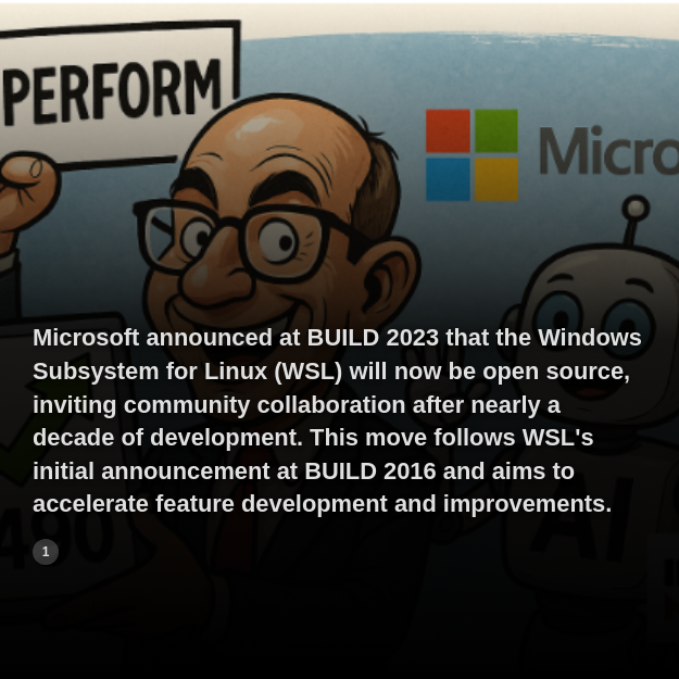 CuriousCatsAI's tweet image. Microsoft is making WSL open source to boost community collaboration after almost a decade! 🐾 &quot;This move aims to accelerate feature development and improvements.&quot; Sources: tomshardware #WSL #OpenSource #BUILD2023
curiouscats.ai/breaking-news/…