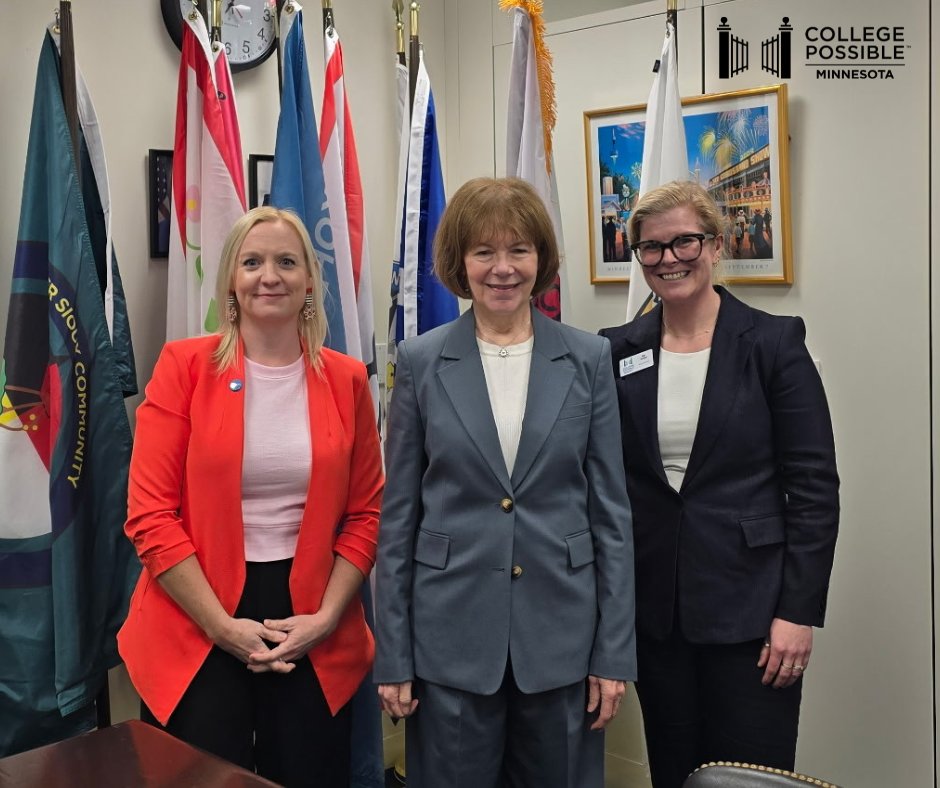 College Possible MN (@collpossiblemn) on Twitter photo On March 31 and April 1, College Possible Minnesota’s Executive Director BG Tucker participated in the <a href="/NCANetwork/">National College Attainment Network (NCAN)</a>’s Leadership Summit and Annual Hill Day. While there, BG met with <a href="/SenTinaSmith/">Tina Smith</a>, <a href="/SenAmyKlobuchar/">Senator Amy Klobuchar</a> and <a href="/AngieCraigMN/">Angie Craig</a>. bit.ly/3SzfWKi On March 31 and April 1, College Possible Minnesota’s Executive Director BG Tucker participated in the <a href="/NCANetwork/">National College Attainment Network (NCAN)</a>’s Leadership Summit and Annual Hill Day. While there, BG met with <a href="/SenTinaSmith/">Tina Smith</a>, <a href="/SenAmyKlobuchar/">Senator Amy Klobuchar</a> and <a href="/AngieCraigMN/">Angie Craig</a>. bit.ly/3SzfWKi