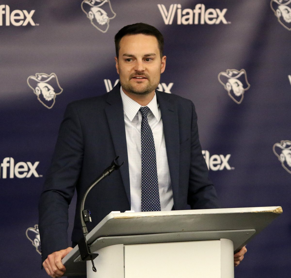 Tyler Anderson (@tyler_liger) on Twitter photo A new era has started.
The <a href="/GoHardrockers/">South Dakota Mines Athletics</a> athletics department introduced <a href="/Teren_Schuster/">Teren Schuster</a> (<a href="/HardrockerMSoc/">South Dakota Mines Soccer</a>), <a href="/kyley_bachand/">Kyley J (Simmons) Bachand</a> (<a href="/HardrockerWBB/">South Dakota Mines Women's Basketball</a>) and <a href="/miseman33/">Michael Iseman</a> (<a href="/HardrockerMBB/">South Dakota Mines Men's Basketball</a>) in a press conference on Wednesday at the King Center. Here are some 📸 from the presser. #TheHardrockLife A new era has started.
The <a href="/GoHardrockers/">South Dakota Mines Athletics</a> athletics department introduced <a href="/Teren_Schuster/">Teren Schuster</a> (<a href="/HardrockerMSoc/">South Dakota Mines Soccer</a>), <a href="/kyley_bachand/">Kyley J (Simmons) Bachand</a> (<a href="/HardrockerWBB/">South Dakota Mines Women's Basketball</a>) and <a href="/miseman33/">Michael Iseman</a> (<a href="/HardrockerMBB/">South Dakota Mines Men's Basketball</a>) in a press conference on Wednesday at the King Center. Here are some 📸 from the presser. #TheHardrockLife