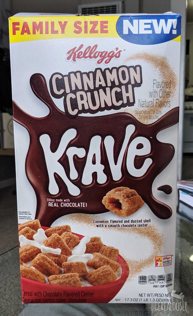 cerealouslynet's tweet image. Cinnamon Sugar Krave is hitting Walmart now! This appears to be a reboot of 2019's underrated Cinnamon Crunch Krave.