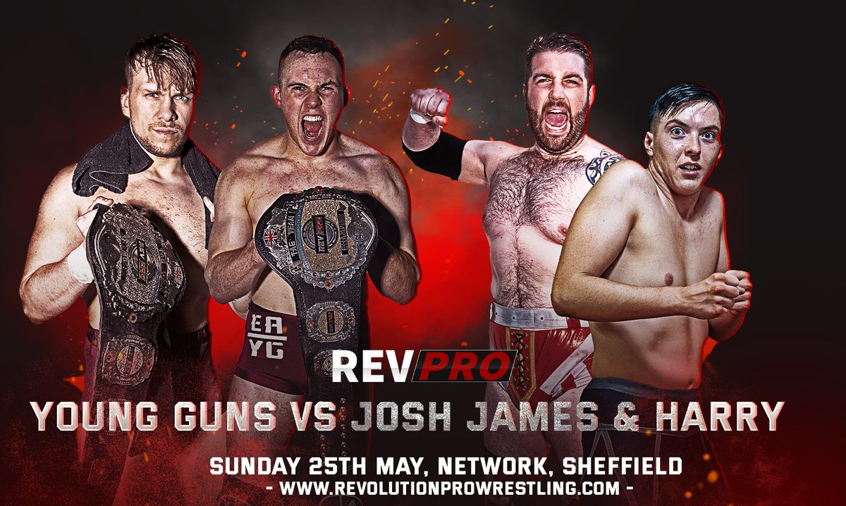 🚨THIS SUNDAY May 25th   
Live from Network Sheffield   

YOUNG GUNS VS JOSH JAMES &amp; HARRY 

 Doors 3pm l Bell Time 4pm  
🎟️bit.ly/SheffieldMay