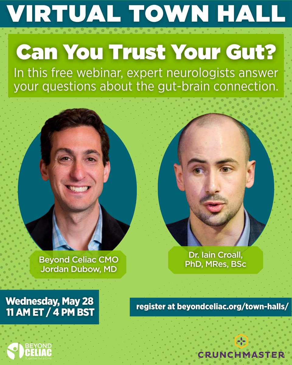 One week away! hubs.li/Q03nGbWM0 

Register even if you can’t attend—we’ll send the recorded webinar right to your inbox 📥 

This event is possible thanks to our sponsor, Crunchmaster! 🧡 

#celiac #celiacdisease #autoimmune #celiacresearch #celiacawareness #crunchmaster