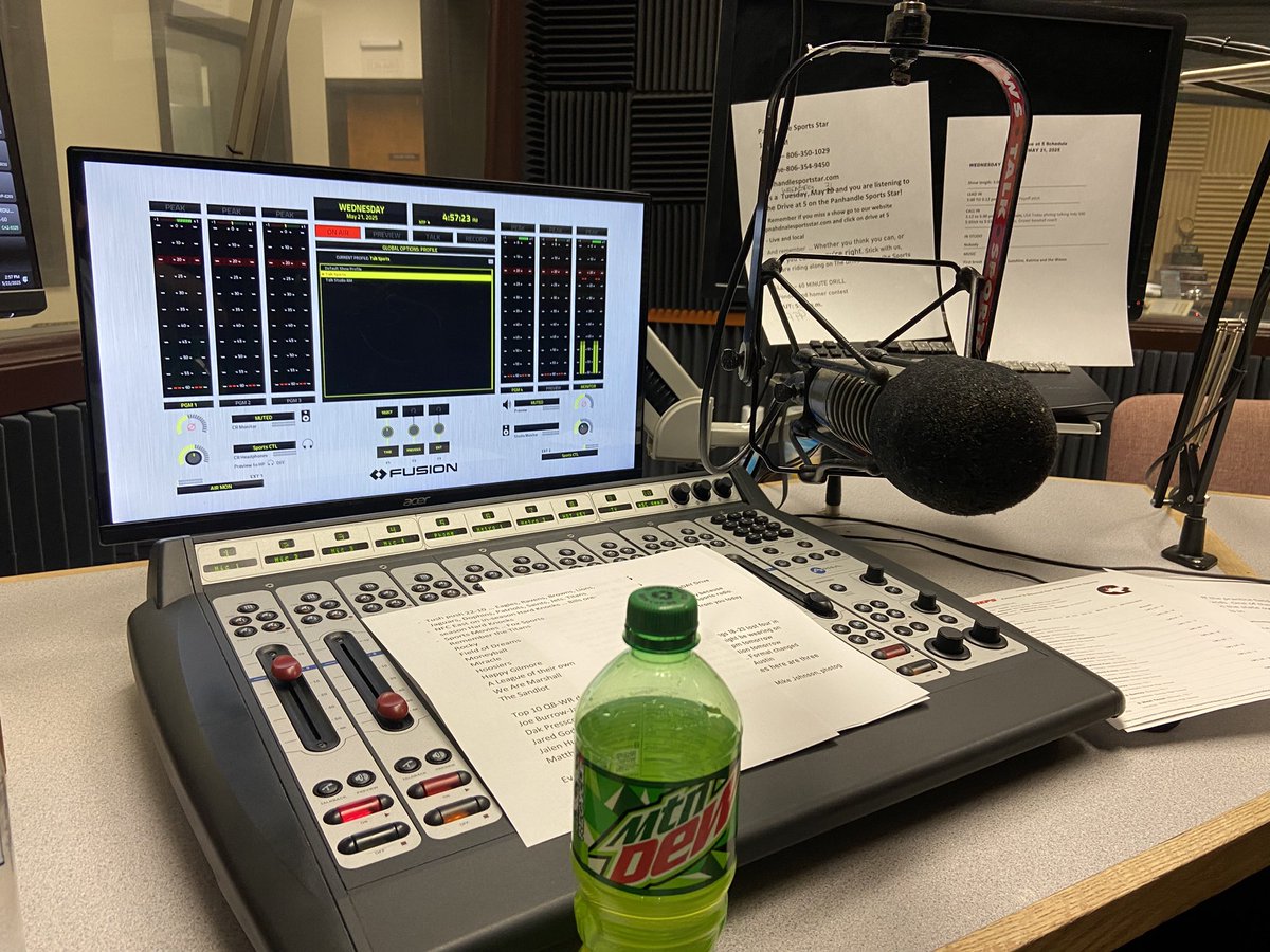 Let's Dew this!!!
The Drive at 5!
5-6 pm
102.9 FM
Stream at panhandlesportsstar.com
Get the APP!
- Mike Johnson photog on his was to his 43rd INDY 500
- <a href="/Gruver_ISD/">Gruver ISD</a> head baseball coach Khris Kelp