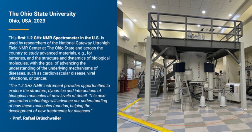 bruker's tweet photo. The National Gateway Ultrahigh Field NMR Center (@OhioState) utilizes GHz-class spectrometers to study advanced materials & the structure and dynamics of biological molecules.
Learn more: https://t.co/UkXb4mGKaD
Thanks to Dr. Brüschweiler.
#Bruker #NMR #UltraHighField #NMRchat https://t.co/ivYPKorzit