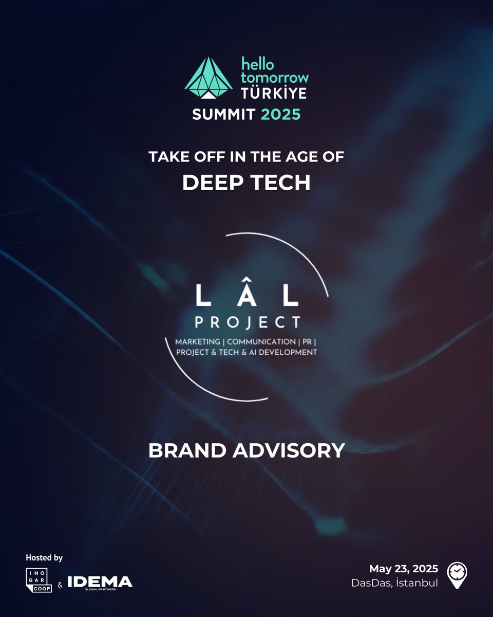Derin teknolojilerin şekillendiği bu yolculukta, aynı vizyonu paylaşan güçlü paydaşlarla bir arada olmak çok değerli. #HTTSummit2025’e katkıları için teşekkür ederiz. Bu vizyona katılmak için yerinizi ayırtın.
📍23 Mayıs – <a href="/dasdasistanbul/">DasDas</a>
🔗hello-tomorrow.org.tr/hello-tomorrow…
<a href="/MelisEryigit/">Melis Eryigit Samir</a>