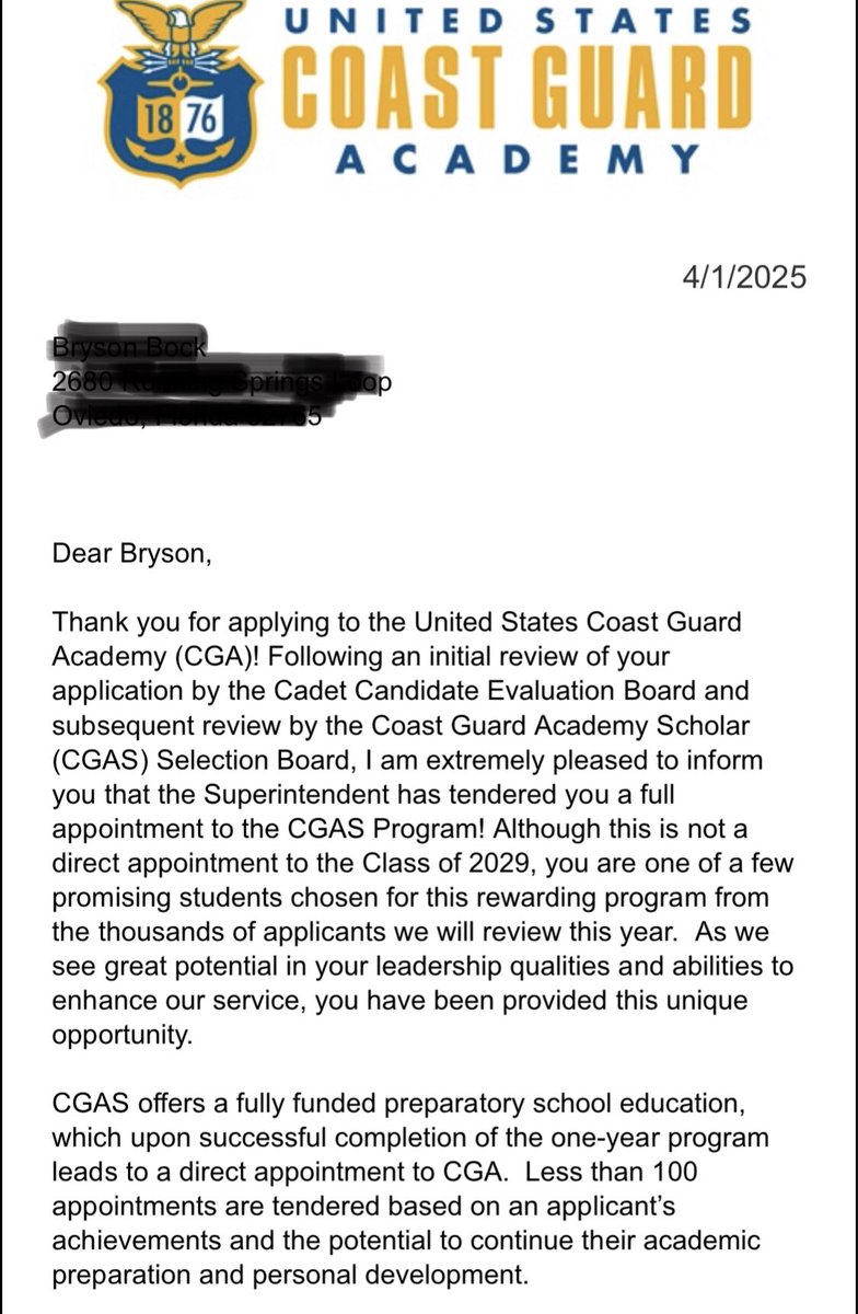 Bryson Bock (@brysonbock1) on Twitter photo Grateful to receive an appointment to the USCGAS Program. Thanks to <a href="/CoachCCGrant/">CC Grant</a> <a href="/CoachJBWells/">JB Wells</a> <a href="/Hudson_Dunaway/">Coach Hud</a> and the rest of <a href="/USCGA_Football/">USCGA Football</a> staff for the incredible opportunity!
<a href="/Hagerty_FB/">Hagerty Football</a>
<a href="/1CoachQ/">Coach Quinones</a>
<a href="/Coach_Bock/">Joshua Bock</a>
<a href="/CoachLewis8/">Coach Lewis</a> Grateful to receive an appointment to the USCGAS Program. Thanks to <a href="/CoachCCGrant/">CC Grant</a> <a href="/CoachJBWells/">JB Wells</a> <a href="/Hudson_Dunaway/">Coach Hud</a> and the rest of <a href="/USCGA_Football/">USCGA Football</a> staff for the incredible opportunity!
<a href="/Hagerty_FB/">Hagerty Football</a>
<a href="/1CoachQ/">Coach Quinones</a>
<a href="/Coach_Bock/">Joshua Bock</a>
<a href="/CoachLewis8/">Coach Lewis</a>