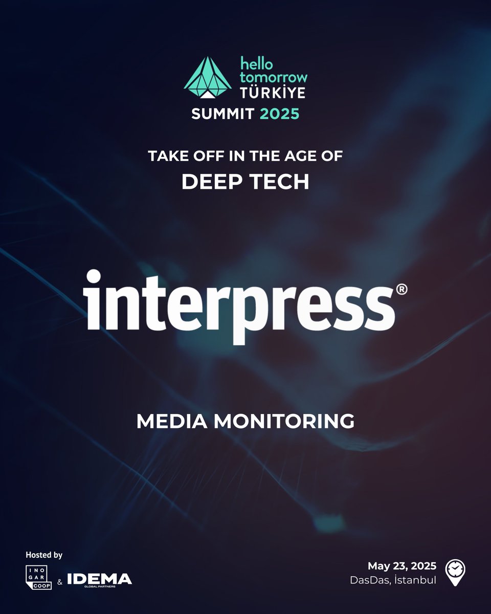 Derin teknolojilerin şekillendiği bu yolculukta, aynı vizyonu paylaşan güçlü paydaşlarla bir arada olmak çok değerli. #HTTSummit2025’e katkıları için teşekkür ederiz. Bu vizyona katılmak için yerinizi ayırtın.
📍23 Mayıs <a href="/dasdasistanbul/">DasDas</a>
🔗hello-tomorrow.org.tr/hello-tomorrow…
<a href="/Interpress1940/">Interpress</a>