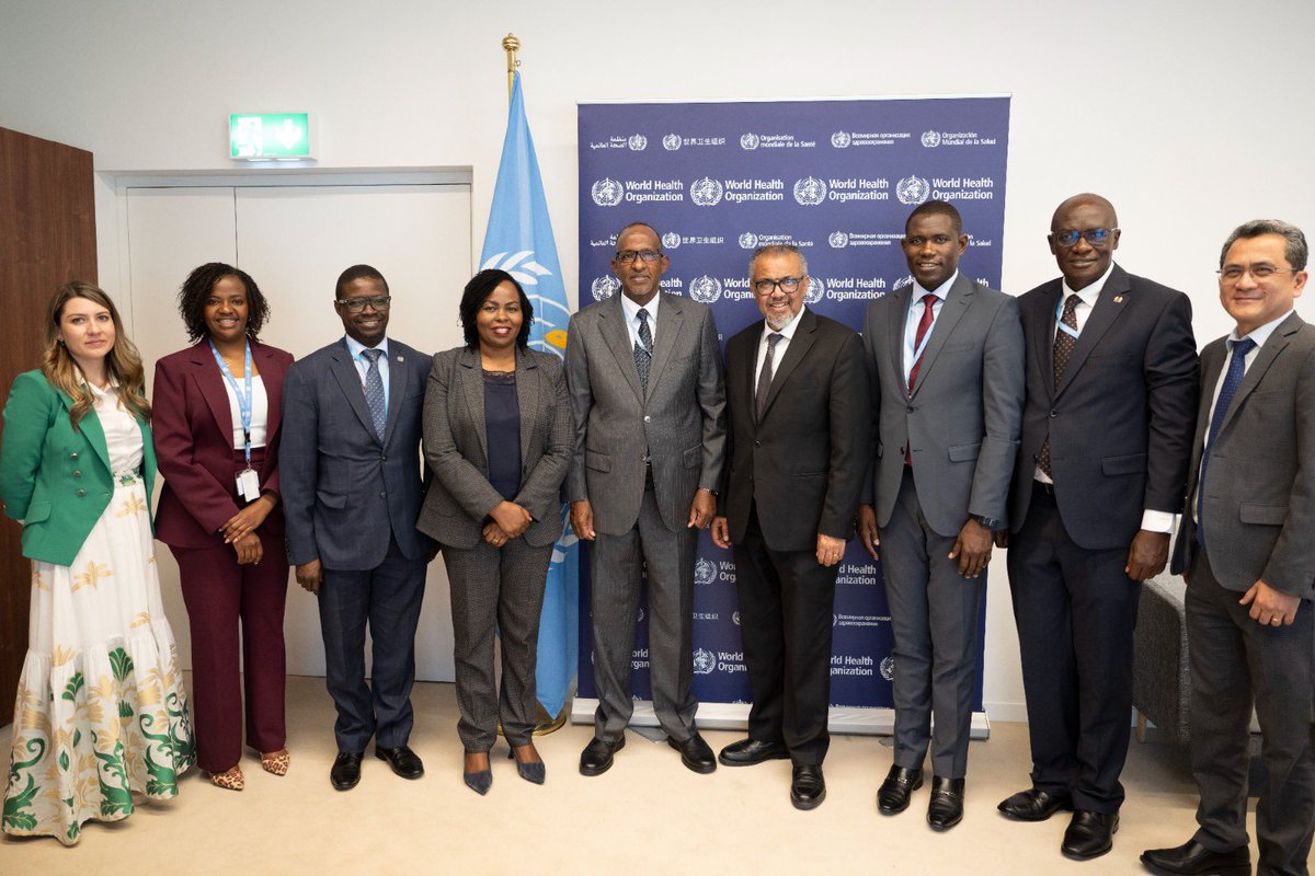 Tedros Adhanom Ghebreyesus (@drtedros) on Twitter photo Always a pleasure to meet with my brother Health Secretary <a href="/HonAdenDuale/">Hon. Aden Duale, EGH</a>. Universal Health Coverage remains a priority for #Kenya and I assured the Secretary of <a href="/WHO/">World Health Organization (WHO)</a>'s continued support. We also discussed ways to strengthen local vaccine production and the regulatory system. Always a pleasure to meet with my brother Health Secretary <a href="/HonAdenDuale/">Hon. Aden Duale, EGH</a>. Universal Health Coverage remains a priority for #Kenya and I assured the Secretary of <a href="/WHO/">World Health Organization (WHO)</a>'s continued support. We also discussed ways to strengthen local vaccine production and the regulatory system.