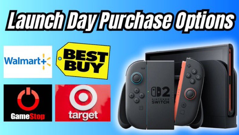 Current Switch 2 launch Day availability if you DO NOT have a pre-order yet (details and instructions linked in part 2 of thread)

🎯 Target: In store ONLY at open on June 5 (No online until June 6)

🎮GameStop: In store at 3pm local time in June 4 (come back to pickup at