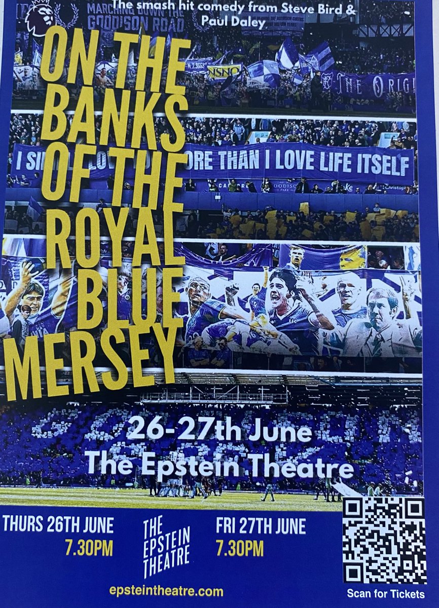Come on you blues
The funniest show you'll see all year The story of Everton football club you couldn't make it up so we did

bit.ly/EpsteinBlue

<a href="/LivEchoEFC/">Everton FC News</a> 
<a href="/Everton/">Everton</a> 
<a href="/Everton_TheGear/">Everton The Gear</a> 
<a href="/efc_fanservices/">Everton Fan Services</a> 
<a href="/ALANMYERSMEDIA/">Alan Myers</a> 
<a href="/EFCAL1878/">UTFT1878</a> 
<a href="/Lea_EFC/">Lea</a> 
<a href="/ClassicEFCGames/">Classic EFC Matches</a> 
<a href="/TonyBellew/">Tony Bellew</a>