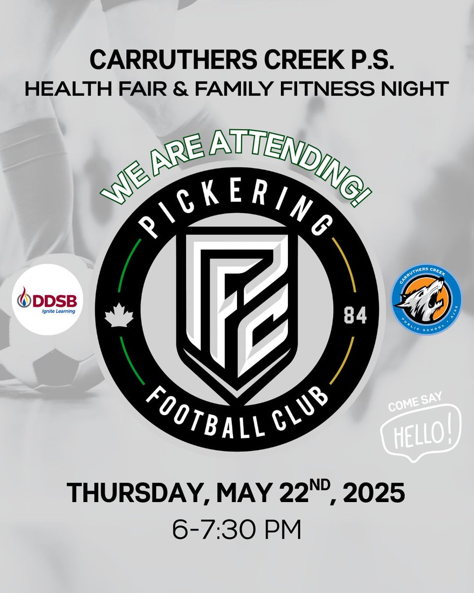 🏃‍♂️💥 This Thursday, May 22nd, PFC is headed to Carruthers Creek P.S. for their Health Fair &amp; Family Fitness Night!

We’re thrilled to be part of this high-energy event where kids and parents will rotate through fun fitness activities from 6:00–7:30 PM in the school gym.