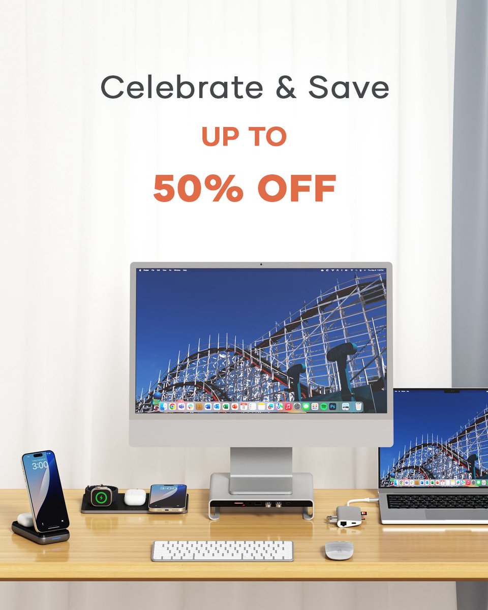 Upgrade your tech game with up to 50% OFF your favorite accessories! 💻📱 Power up on our limited supply electronics and accessories. Shop now 👉 satechi.net/collections/la…