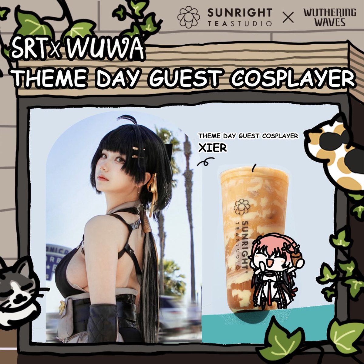 Rovers, will you sip tea with Changli beneath the glow of twilight?
I’ll be cosplaying Changli at the Wuthering Waves Anniversary collab event at Sunright Tea Studio. Let’s share a cup, a smile, and a memory among the waves.

May 25th, Los Angeles — see you there.
Let the