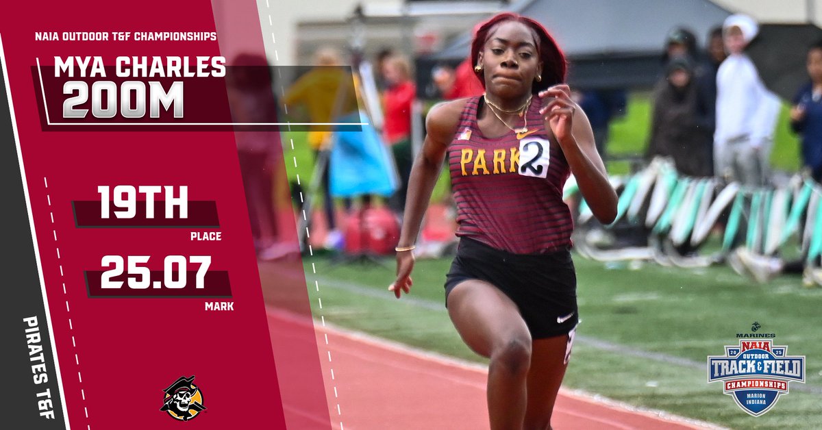Park Pirates (@parkpirates) on Twitter photo W OUTDOOR T&F, Mya Charles comes in at 19th in the 200m at the #NAIATrack Championships with a 25.07! <a href="/pirates_tfxc/">Park Pirates T&F/XC</a>
📈buff.ly/80KBn0Y W OUTDOOR T&F, Mya Charles comes in at 19th in the 200m at the #NAIATrack Championships with a 25.07! <a href="/pirates_tfxc/">Park Pirates T&F/XC</a>
📈buff.ly/80KBn0Y