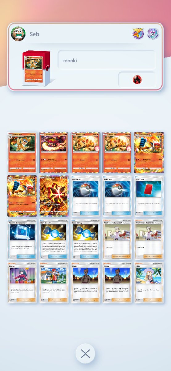 Gained 300 points in 36 hours playing fire monki #PokemonTCGPocket