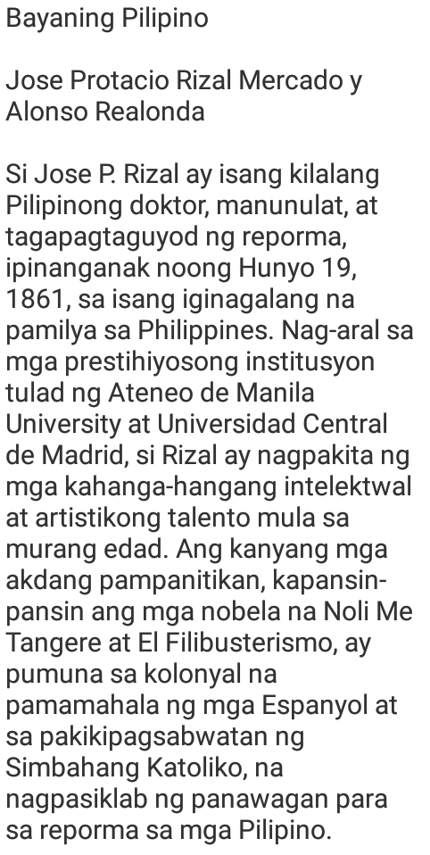 AngeloTagorda's tweet photo. Bayaning Pilipino

Jose Protacio Rizal Mercado y Alonso Realonda https://t.co/YE8uSKolFQ