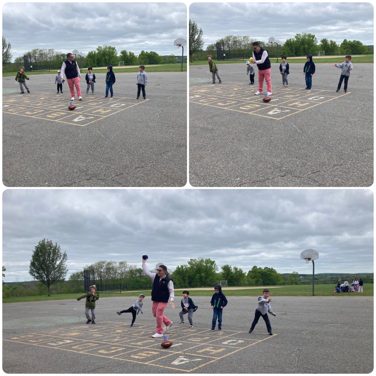 ThePageSchool's tweet image. “Can you help us throw a football better?&quot; — Kindergarteners. Absolutely. We had fun practicing: step, bring back, throw, and follow through. #RecessFun #WeArePage