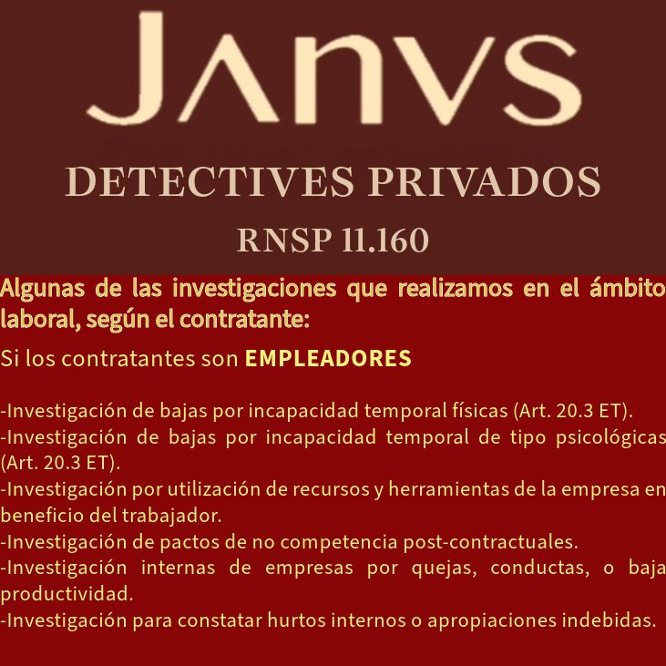 DETECTIVES PRIVADOS JANUS tweet media