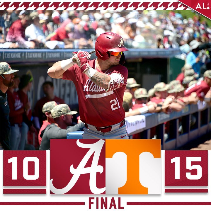 aldotcomTide's tweet image. Alabama falls to Tennessee, ending their run in the SEC tournament.

#rolltide #rtr #sectournament