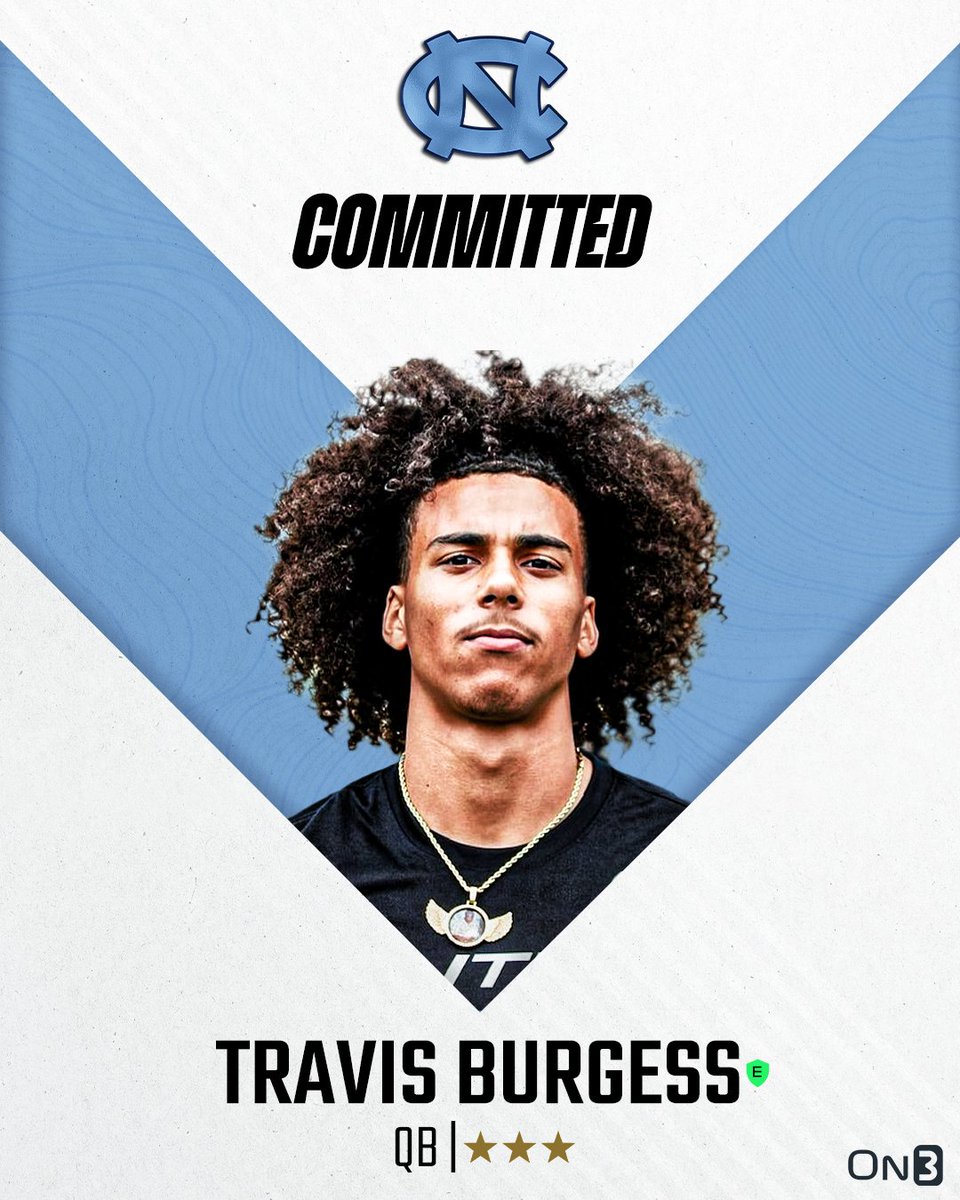 On3 Recruits (@on3recruits) on Twitter photo 🚨BREAKING🚨 QB Travis Burgess has committed to North Carolina🐏
More from <a href="/SWiltfong_/">Steve Wiltfong</a>: on3.com/news/north-car… 🚨BREAKING🚨 QB Travis Burgess has committed to North Carolina🐏
More from <a href="/SWiltfong_/">Steve Wiltfong</a>: on3.com/news/north-car…