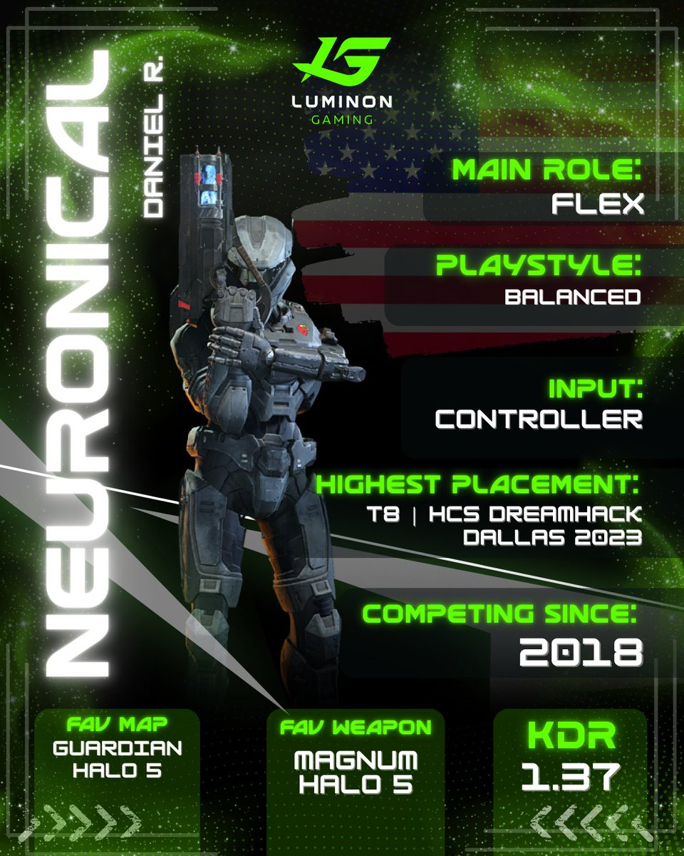 Luminon Gaming (@luminongaming) on Twitter photo ⚫ NEURONICAL | LUMINON BLACK ⚫
<a href="/Neuronical_/">Danimals | Luminon</a> is back on the battlegrounds with that signature calm and calculated flow.
With a 1.37 KDR and a Top 8 finish at DreamHack Dallas 2023, he’s not here to warm up. He’s here to finish what he started... this time for #HCSDallas25. ⚫ NEURONICAL | LUMINON BLACK ⚫
<a href="/Neuronical_/">Danimals | Luminon</a> is back on the battlegrounds with that signature calm and calculated flow.
With a 1.37 KDR and a Top 8 finish at DreamHack Dallas 2023, he’s not here to warm up. He’s here to finish what he started... this time for #HCSDallas25.