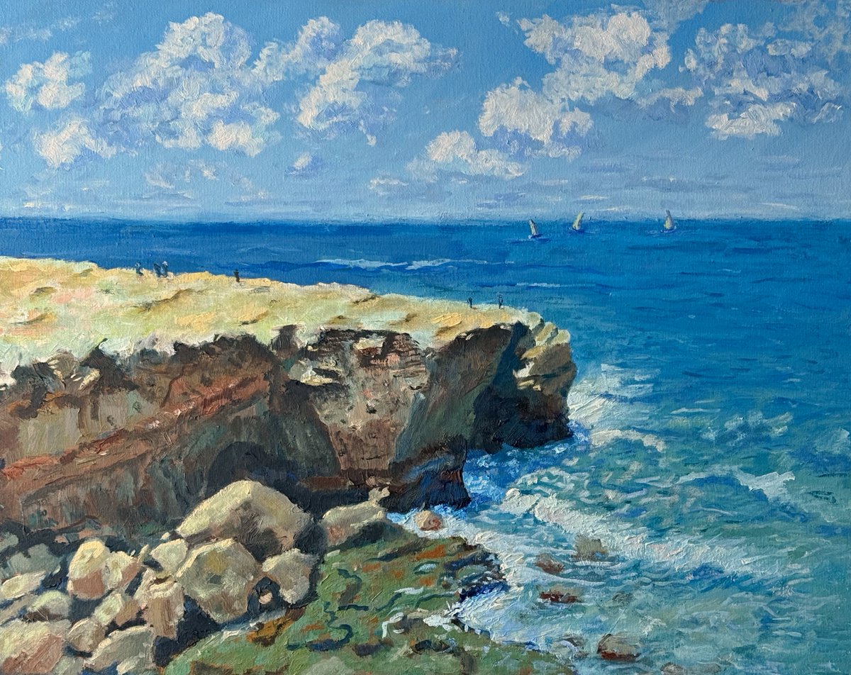 Nick87767491's tweet photo. Breathtaking cliffs, crashing waves, and a few sailboats catching the breeze โ this is my original oil painting inspired by Sunset Cliffs in San Diego.
๐๐จ #ImpressionistArt #Seascape #SunsetCliffs #OilPainting #PleinAir #CoastalArt #originalartwork https://t.co/dOnDCBeRCZ