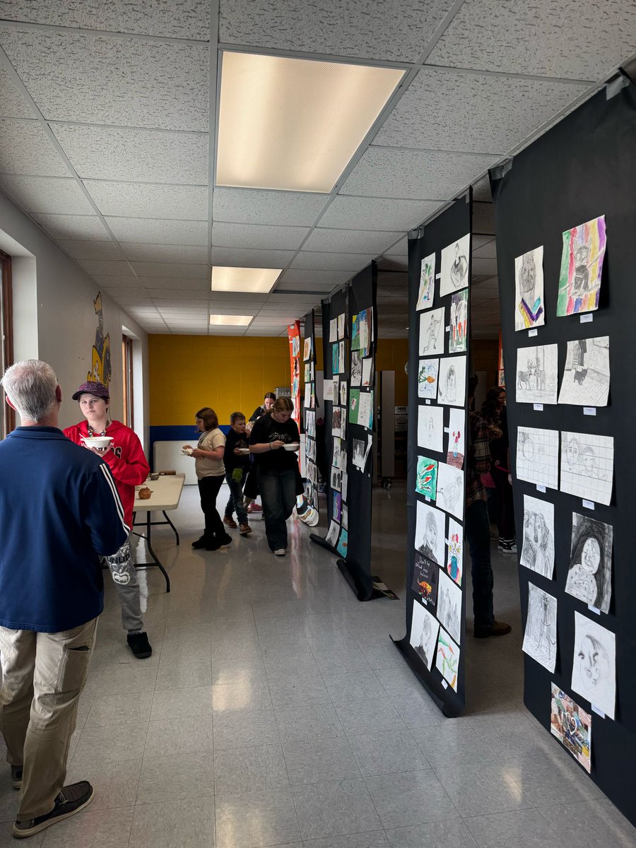 ASCSCrusaders's tweet photo. ASCS held its annual Art Fair after school tonight. What incredible pieces by our students! A big thanks to Mrs. Mauk and our 4K-2 staff members for their help. https://t.co/ftwwLN9FHD