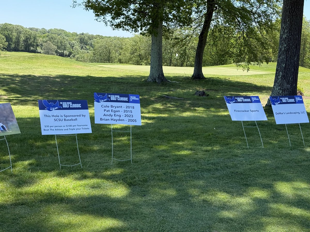 SCSU Baseball (@scsu_base) on Twitter photo Thank you to our sponsors for this years Owl Classic Golf Outing!! Thanks <a href="/BaseballUCT/">Baseball U CT</a> for hittin’ em kind of straight with us!!
Thanks to <a href="/ctmetsbaseball/">CT Mets Baseball Academy</a> for participating as well!! Go Owls!! Hooty hoot! Thank you to our sponsors for this years Owl Classic Golf Outing!! Thanks <a href="/BaseballUCT/">Baseball U CT</a> for hittin’ em kind of straight with us!!
Thanks to <a href="/ctmetsbaseball/">CT Mets Baseball Academy</a> for participating as well!! Go Owls!! Hooty hoot!