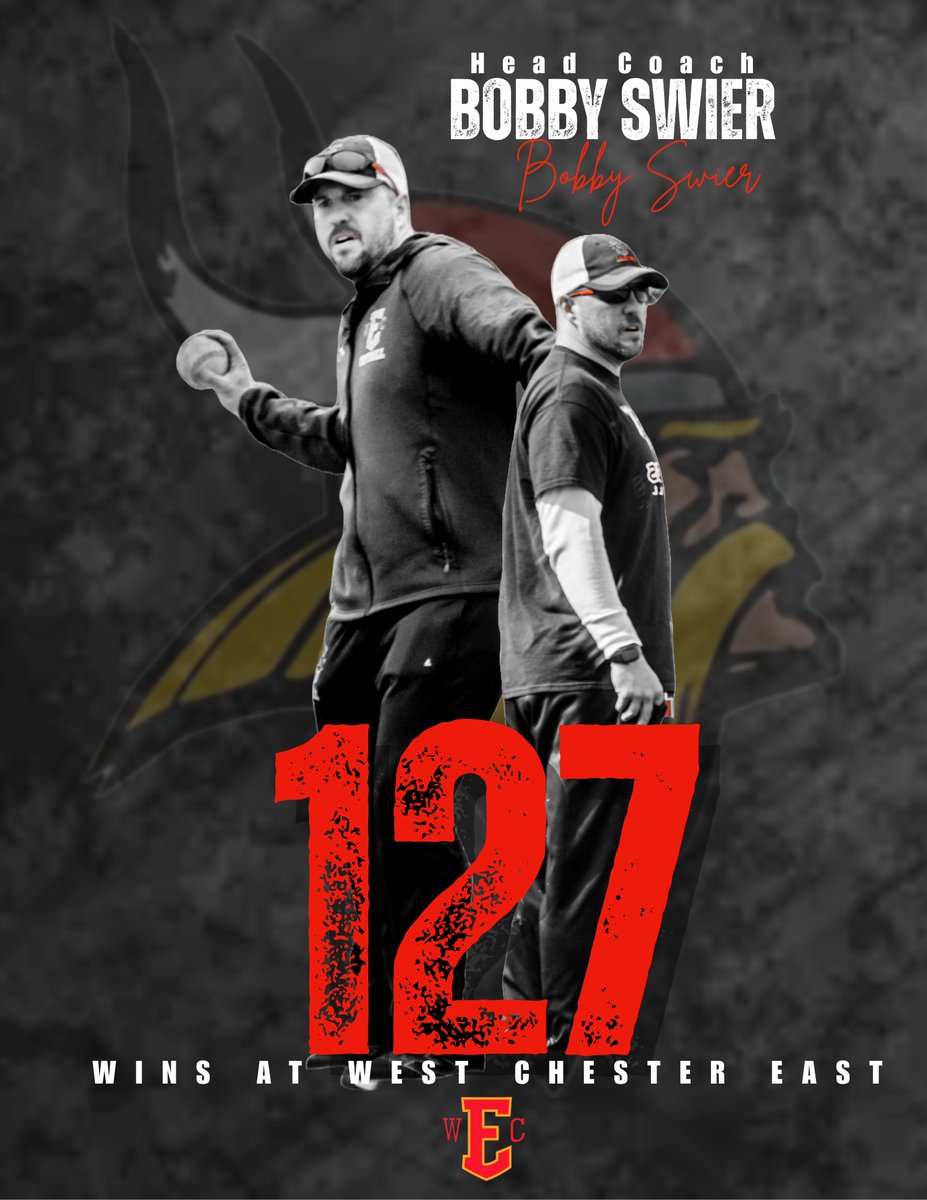 WCEastSoftball's tweet image. Congratulations to Coach Swier on his 127th win yesterday, breaking the record for most wins in West Chester East. Let’s keep it going! Roll Vikes!🥎🔥👏
#westchestervikings #wceastvikings @WCEVikings