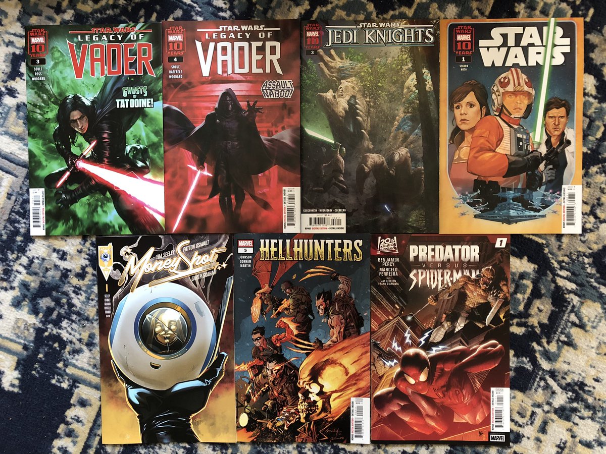 ComicBookSlayer's tweet photo. This week’s pull.
#PullList #Comics #ComicBooks #StarWars #LegacyOfVader #JediKnights #Hellhunters #PredatorVsSpiderman #MoneyShot https://t.co/svNfKAATQZ