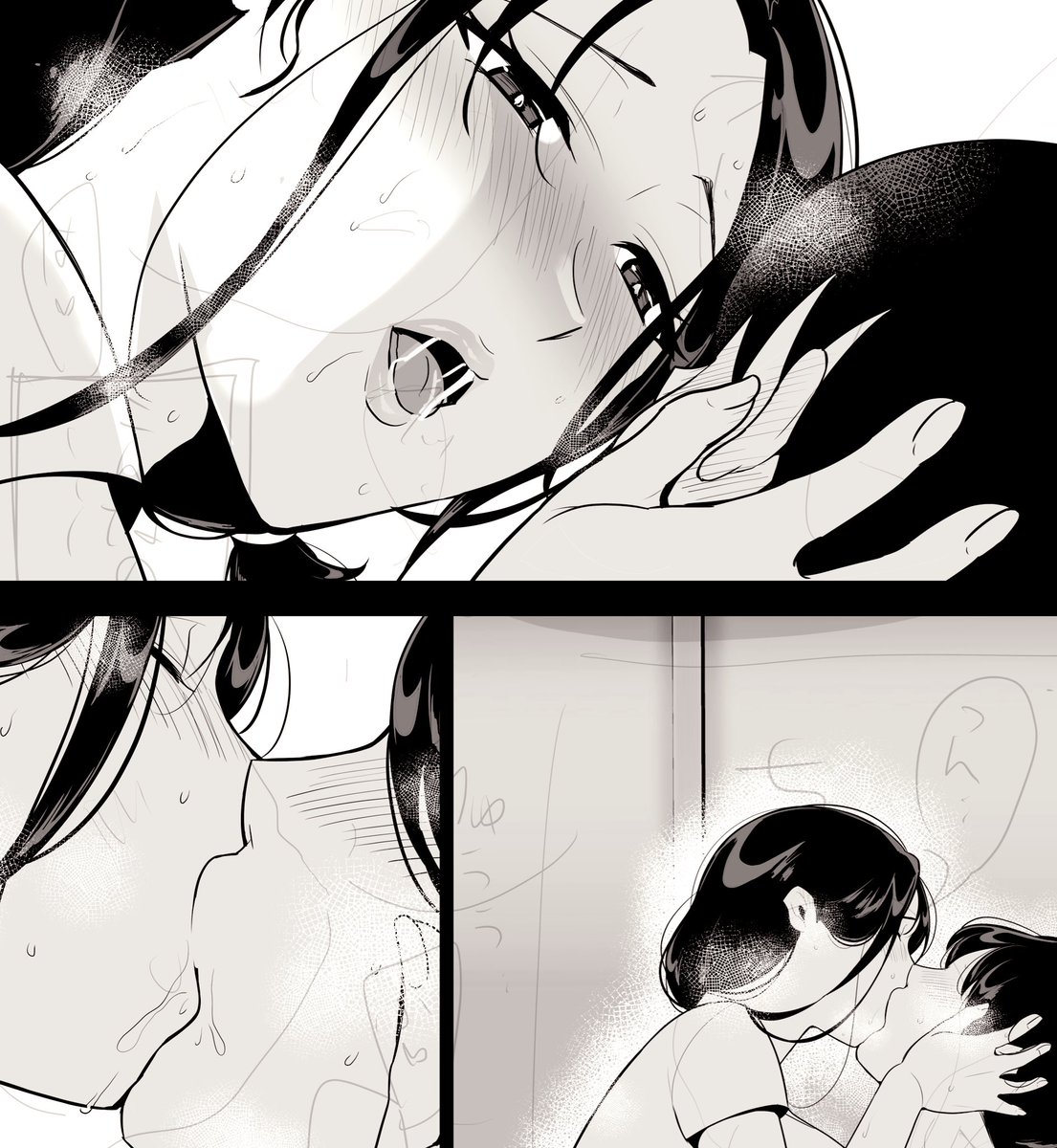 前作よりより漫画タッチになるように模索しながら描いてますφ(..)
進みが遅い😭 