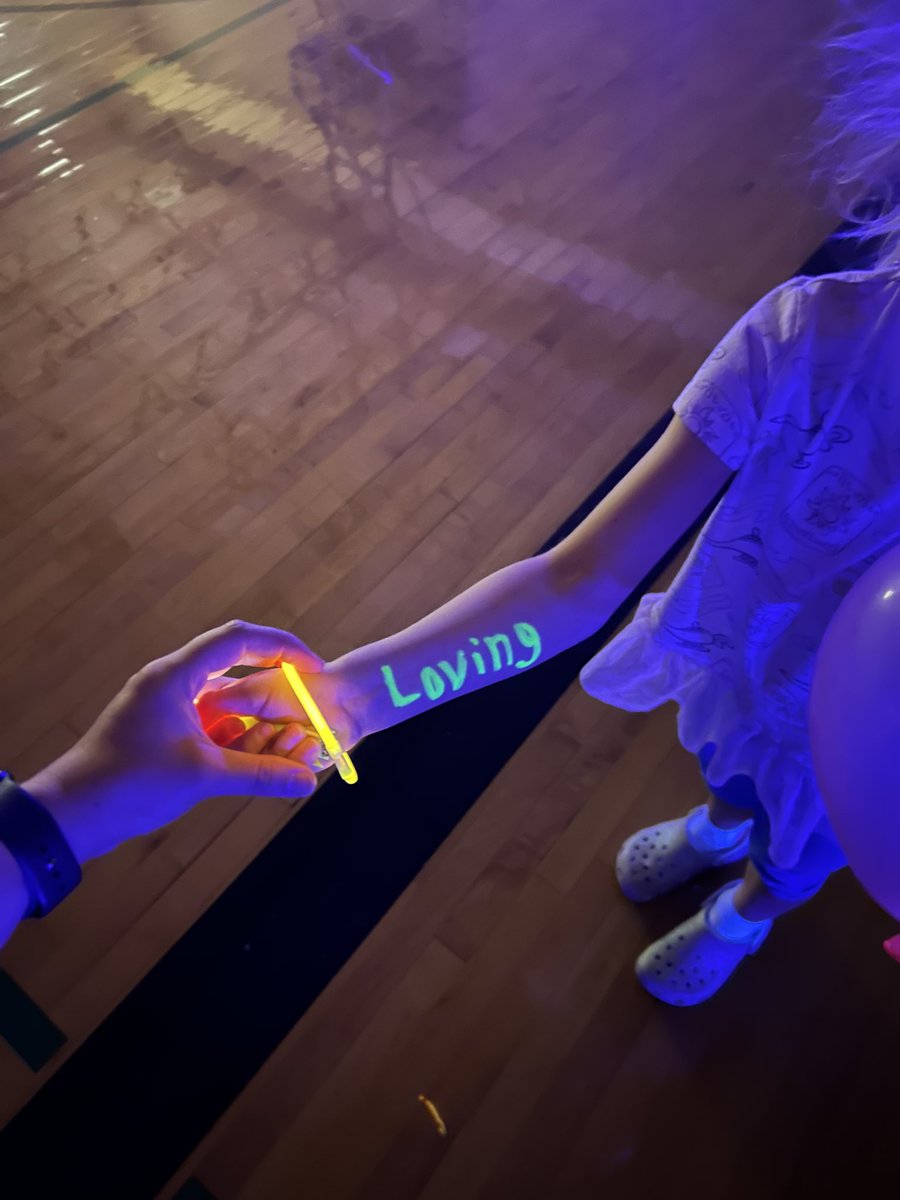 Today was our school wide glow party and to celebrate, I wrote a word on each student’s arm that HIGHLIGHTS what makes them GLOW✨