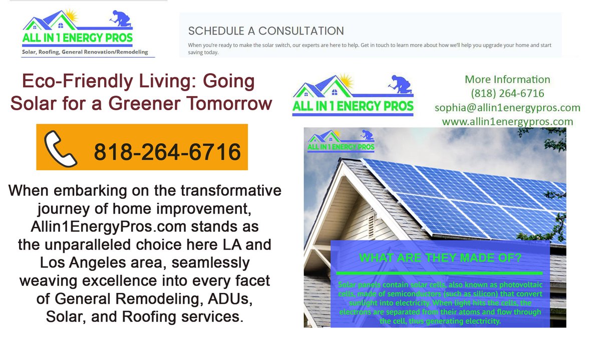 At Allin1EnergyPros, we are proud to offer high-quality #solar installation services that provide sustainable energy solutions for homeowners in the #LosAngeles area.
allin1energypros.com/solar-installa…

linkedin.com/pulse/solar-in…

#gosoalr #greenenergy #solar #panels #roofing #solarpanels