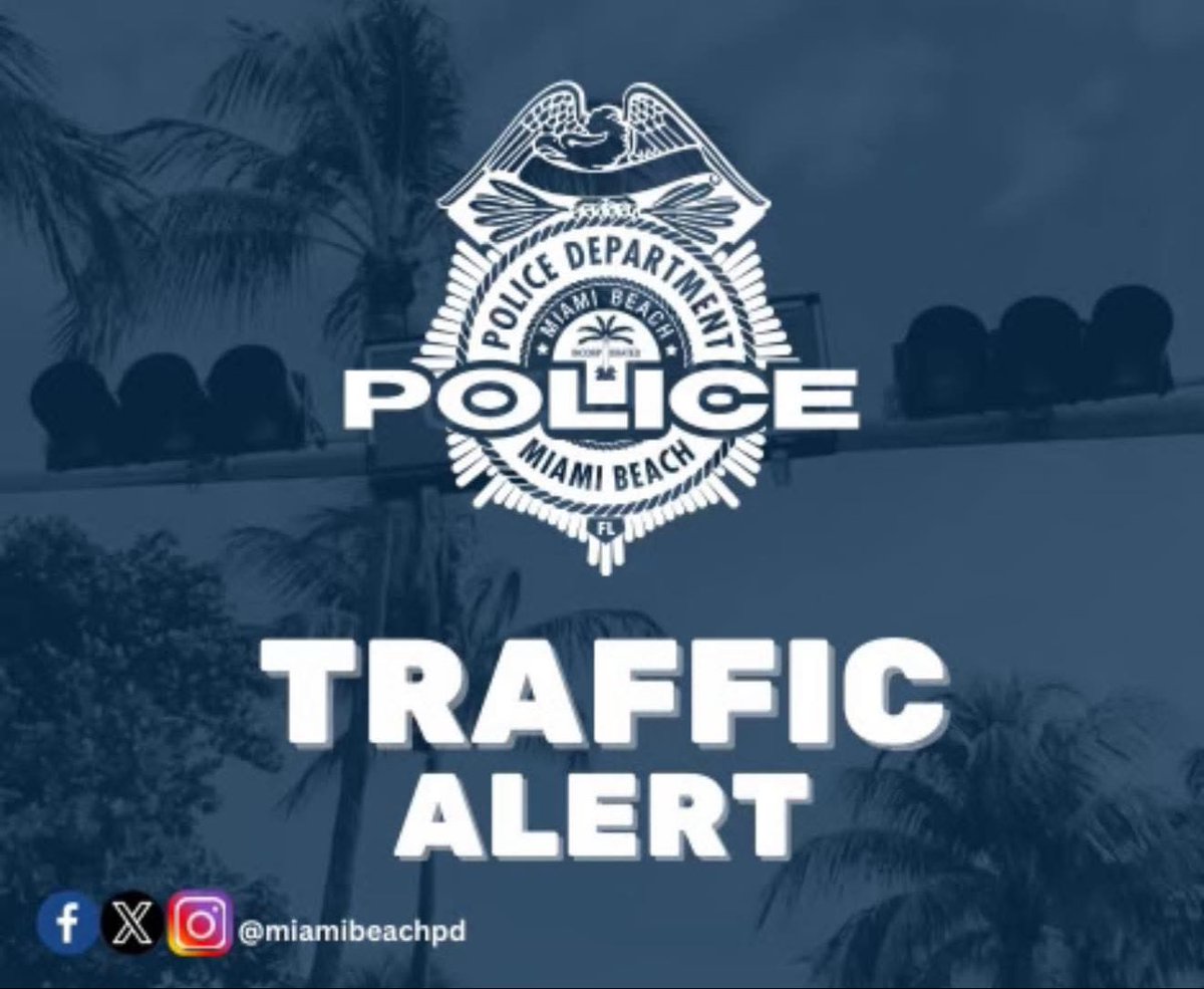 Miami Beach Police (@miamibeachpd) on Twitter photo TRAFFIC ALERT: Miami Beach police officers are currently on the scene of a traffic crash on the 2000 Block of Alton Road. All southbound lanes are closed at 20 Street. Seek alternate route. 🚘⚠️ TRAFFIC ALERT: Miami Beach police officers are currently on the scene of a traffic crash on the 2000 Block of Alton Road. All southbound lanes are closed at 20 Street. Seek alternate route. 🚘⚠️