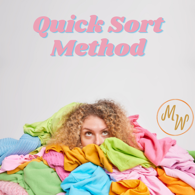 Begin by setting a timer and quickly sorting through the pile making three smaller piles. The piles will be as follows:
1. Definitely Don't Want or Need - 
2. Definitely Do Want or Need - 
3. Maybe/Needs Reviewed