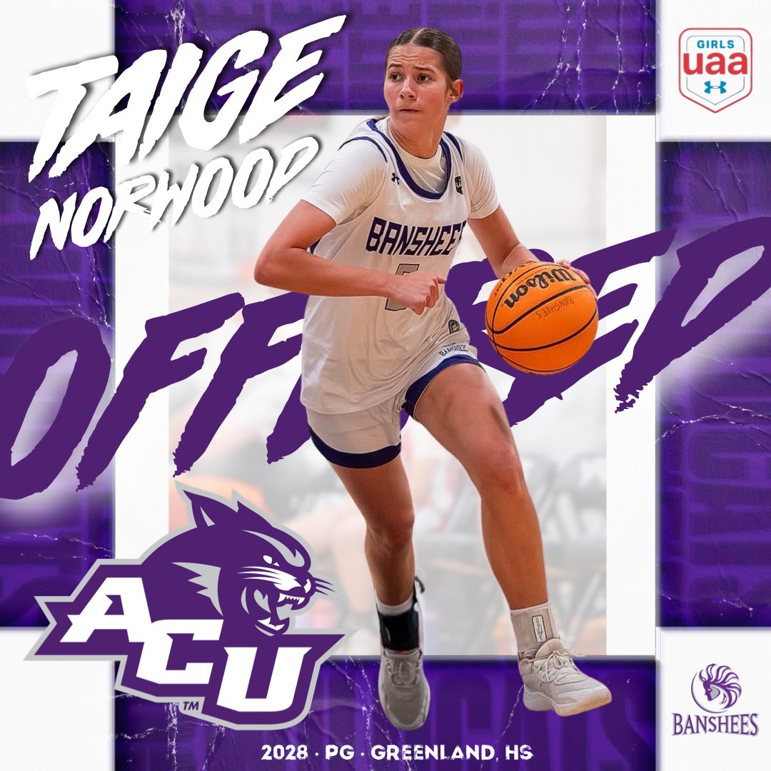 Taige Norwood (@taigenorwood) on Twitter photo After a great conversation with <a href="/coachgoodenough/">Julie Goodenough</a> Iโm excited to announce Iโve received my first D1 offer from <a href="/ACUWBB/">ACU Womenโs Basketball</a>
<a href="/CoachCG_ACU/">Chris Garcia</a>
<a href="/Bansheefam/">Banshees Basketball Club</a> <a href="/coachtphil34/">Tiffany</a> After a great conversation with <a href="/coachgoodenough/">Julie Goodenough</a> Iโm excited to announce Iโve received my first D1 offer from <a href="/ACUWBB/">ACU Womenโs Basketball</a>
<a href="/CoachCG_ACU/">Chris Garcia</a>
<a href="/Bansheefam/">Banshees Basketball Club</a> <a href="/coachtphil34/">Tiffany</a>