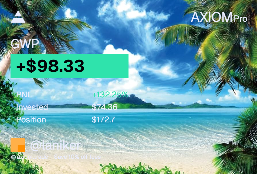 Nothin crazy but my first 132% win 🚀