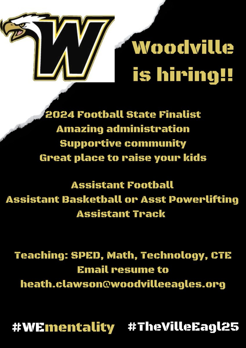 Coach Clawson (@heathclawson) on Twitter photo Come join a great district!! Looking for an assistant coach to complete a great staff! Best fit position
<a href="/Matt_Stepp817/">Matt Stepp</a> Come join a great district!! Looking for an assistant coach to complete a great staff! Best fit position
<a href="/Matt_Stepp817/">Matt Stepp</a>