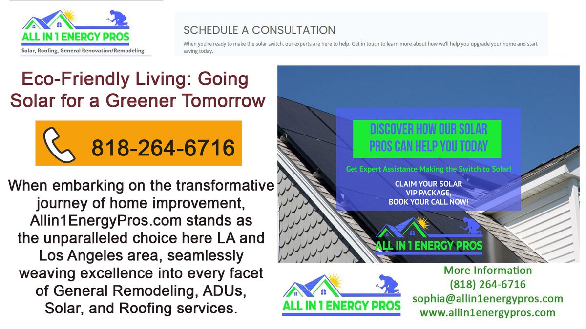 At Allin1EnergyPros, we are proud to offer high-quality solar installation services that provide sustainable energy solutions for homeowners in the Los Angeles area  allin1energypros.com/solar-installa…

linkedin.com/pulse/solar-pa…

#gosoalr #greenenergy #solar #panels #installation #solarpanels