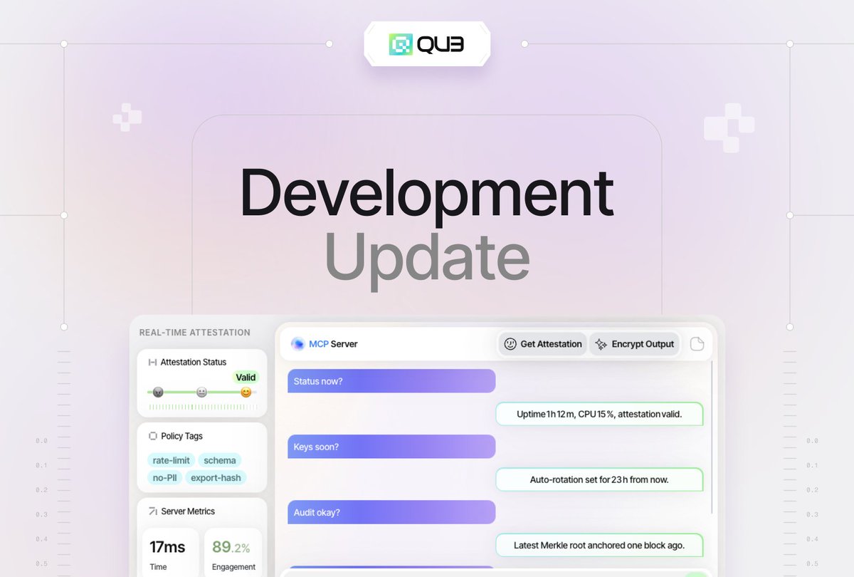 QU3 has been updated with key improvements. Here’s what’s new in this week’s build:

- Enhanced Logging Configuration
We’ve restructured logging across the codebase for better observability. More relevant context, cleaner output, and easier debugging when building or deploying