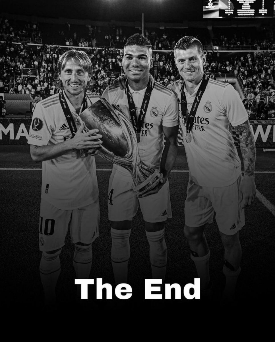 MarioHurtadoRM's tweet photo. Adiós al mejor centro del campo de la historia del fútbol.

- Primero nos dejó Casemiro.

- Segundo se retiró Toni Kroos.

- El último Modric el sábado.

SOLAMENTE OS PUEDO DECIR GRACIAS POR HACERME DISFRUTAR TANTO Y PERDÓN POR TAN POCO. 🤍 https://t.co/a76bFnM9lv