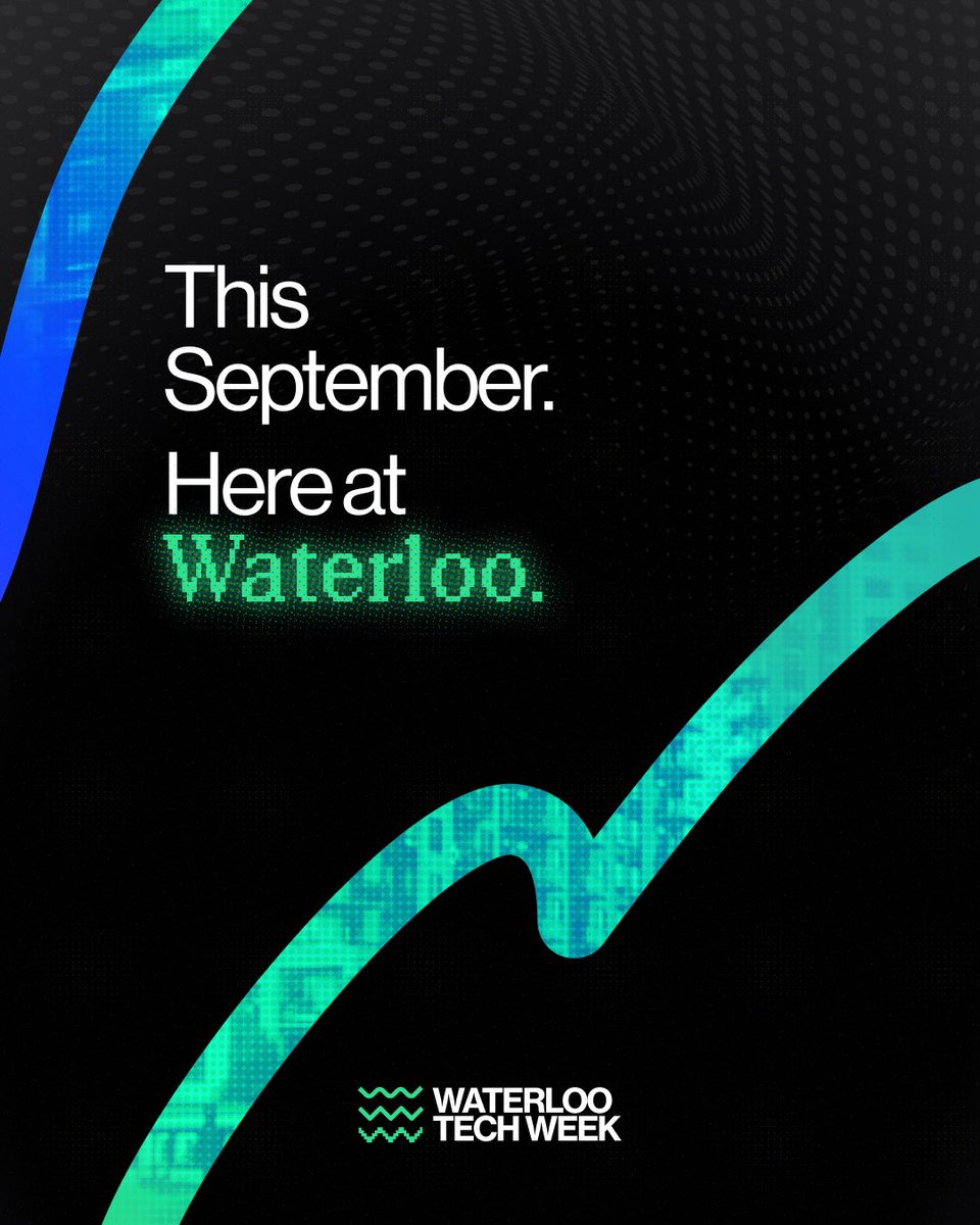 wlootechweek's tweet image. 🗓️ Mark your calendars! Waterloo Tech Week is this September from the 8th to the 11th all around Waterloo. Keep an eye out for more information to come soon.
#waterlootechweek #comingsoon